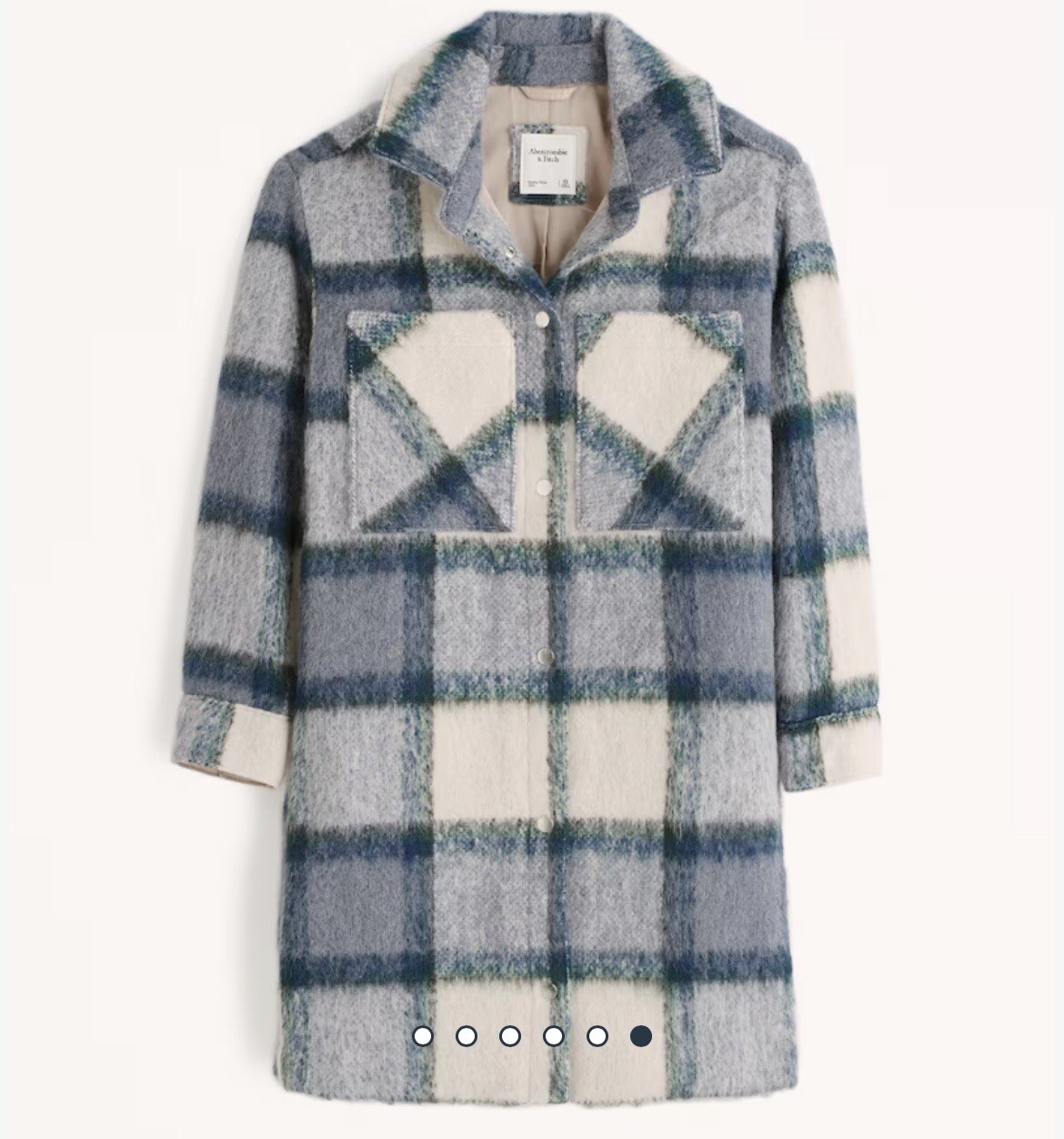 long length wool blend shirt jacket