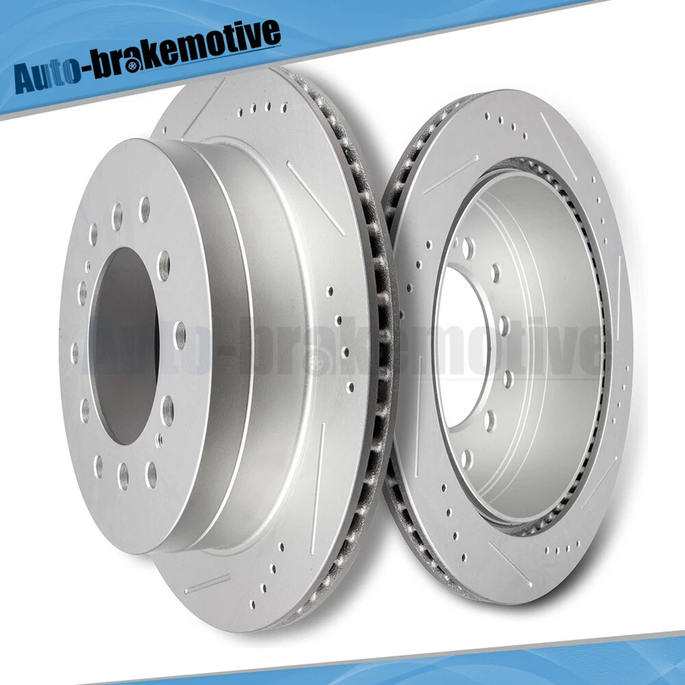 PARA 2003-2009 LEXUS TOYOTA GX470 4RUNNER 2001-2007 SEQUOIA ROTORES DE FRENO TRASERO Foto 4 de 4