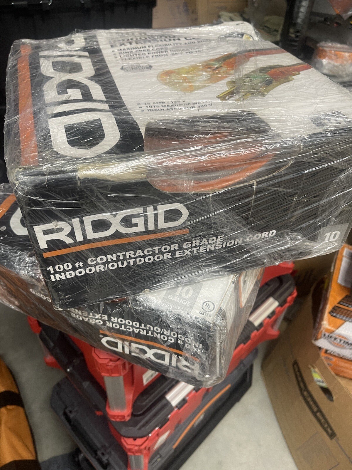 RIDGID 100ft. 10/3 heavy duty contractor grade indoor/outdoor Extension