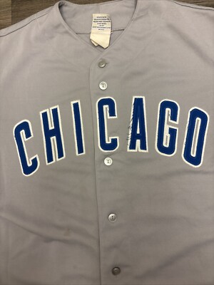 Vintage Chicago Cubs MLB MAJESTIC Grey Away Jersey Mens Size