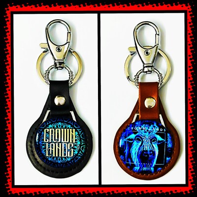 CROWN LANDS   FEARLESS   TWO LEATHER KEYCHAINS  