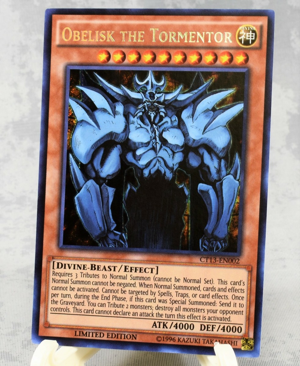 Yugioh Obelisk The Tormentor CT13-EN002 Secret Rare Limited