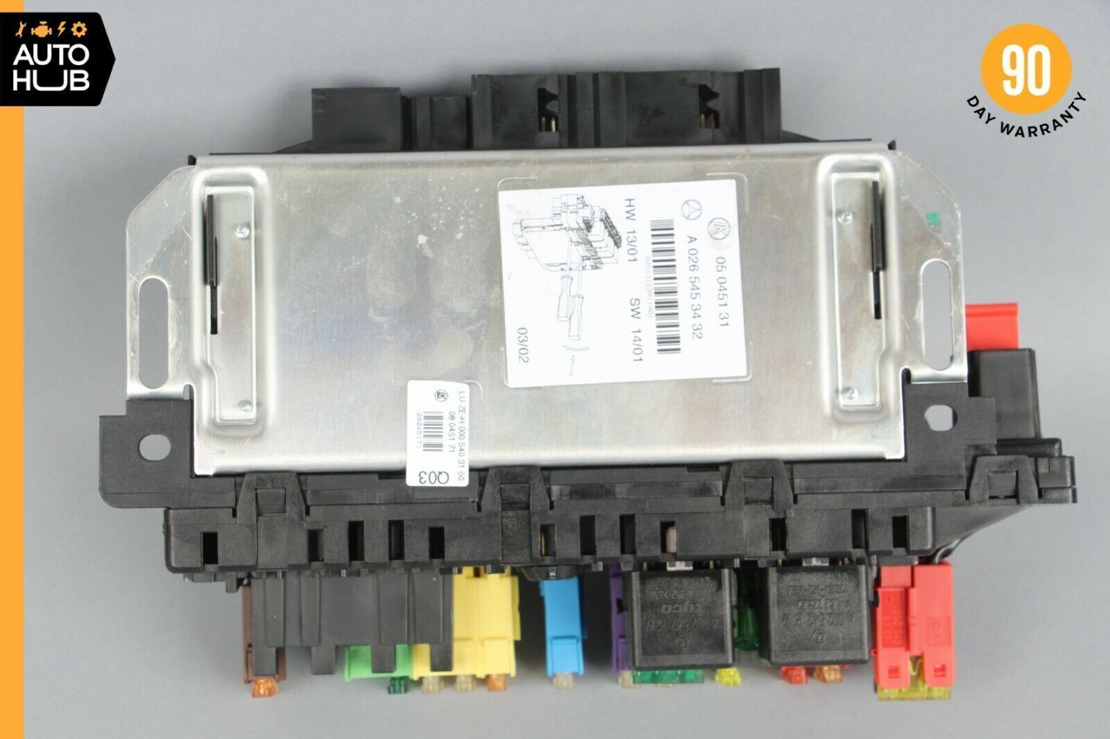 03-12 Mercedes R230 SL500 SL550 SL55 AMG Rear SAM Fuse Box Relay Module OEM