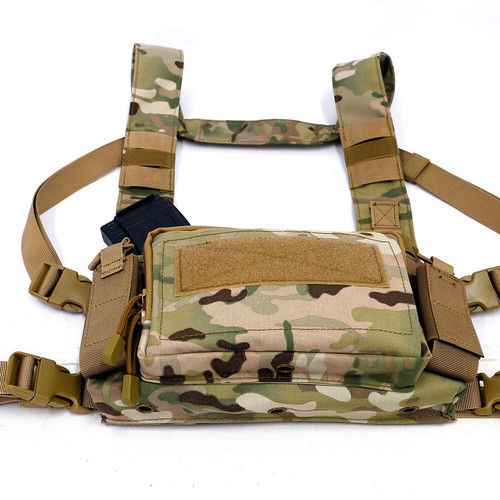 Tactical Combat Chest Rig Vest w/ 5.56 Magazine Pouch Recon Harness Pack Airsoft - Picture 14 of 23