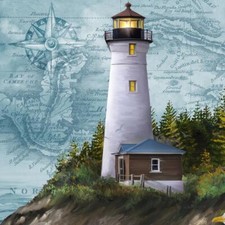 Ceramic Backsplash Tile Mural Nautical Kitchen/Bathroom/Shower - Lighthouse IV