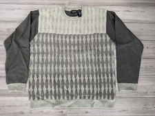 NWT CLAIBORNE MENS GREEN/TAN SWEATER SIZE LARGE