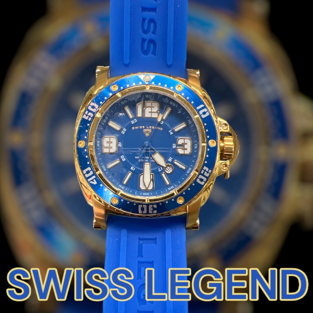 Swiss Legend 47mm Typhoon Swiss Quartz Stainless Steel Silicone