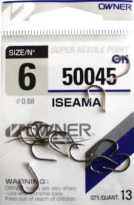 Owner Haken ISEAMA 50045 versch. Großen Angelhaken Hacken 