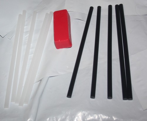 Tools4Boards Ski & Snowboard P-TEX Base Repair Kit: 12 stuks Ptex 5 stuks Structuur Schuurpapier 3 Brite Schuurpads Roestvrij Schraper, Zwart, Extra Large
