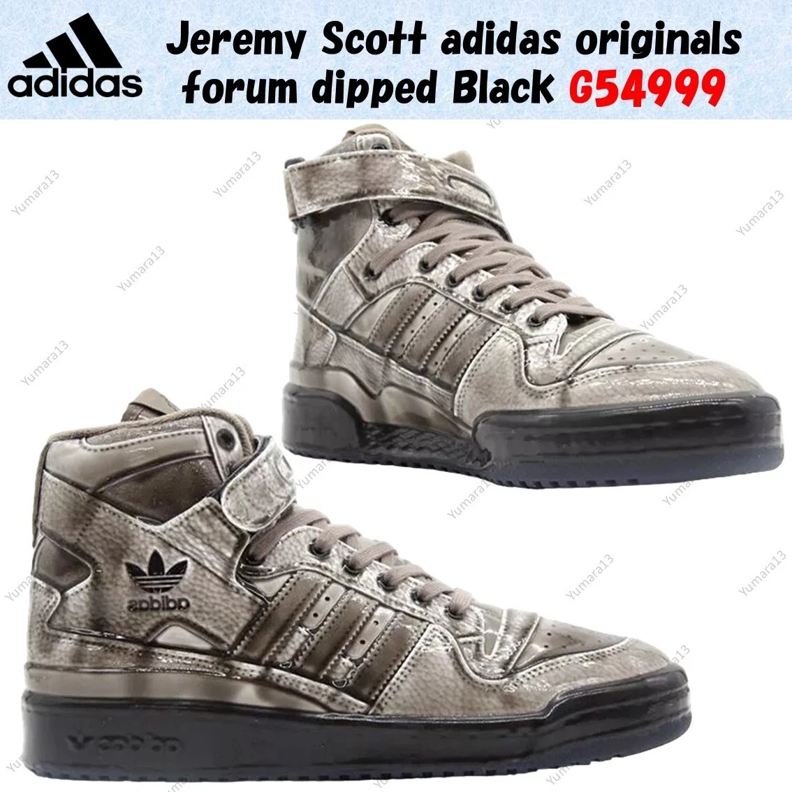 adidas Jeremy Scott x Forum High Dipped - Carbon for Sale