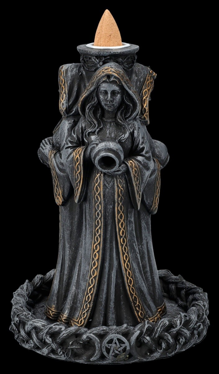 Backflow Incense Holder - Triple Hekate - Greek Goddess Mythology