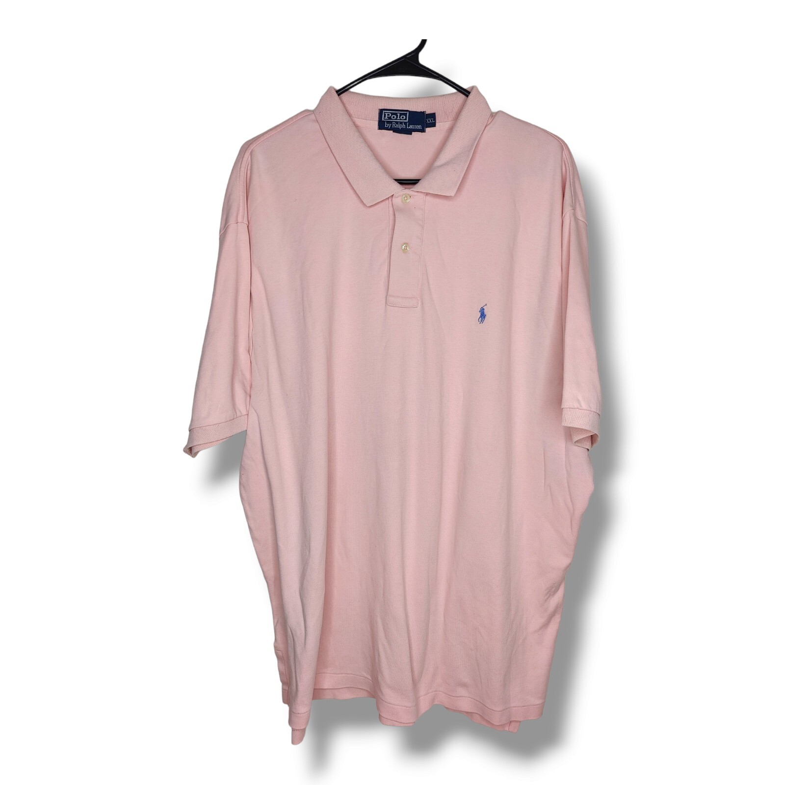 Polo Ralph Lauren camicia uomo 2XL XXL rosa blu pony manica corta casual