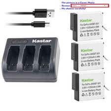 Kastar Battery Triple Charger Replace Original Gopro AHDBT-701 battery Hero 7