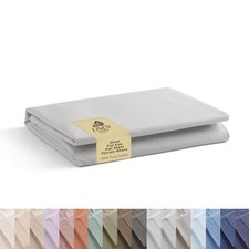 100 Cotton Percale 1 Flat Sheet Full Size- Crisp Cool and Strong Bed Linen L...
