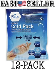 12x Disposable Cold Therapy Ice Packs for Pain Relief, Swelling, Inflammation ..