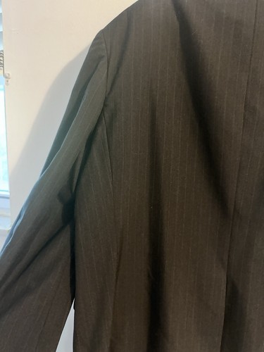 Barrington Mens 50R Black with White Pinstripes Wool Sport Coat Blazer Jacket - Picture 8 of 12