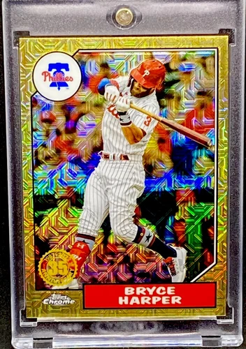 Bryce Harper RARE GOLD MOJO REFRACTOR INVESTMENT CARD TOPPS CHROME MINT