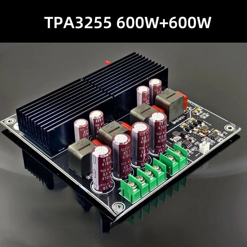 Dual Core TPA3255 High Power Audio Amplifier Board Stereo 600W x2