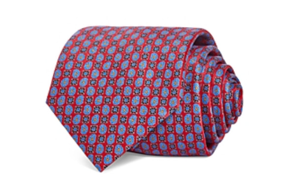 НОВЫЙ Классический шелковый галстук в сеточку с медальоном Zegna W TAGS 34090₽