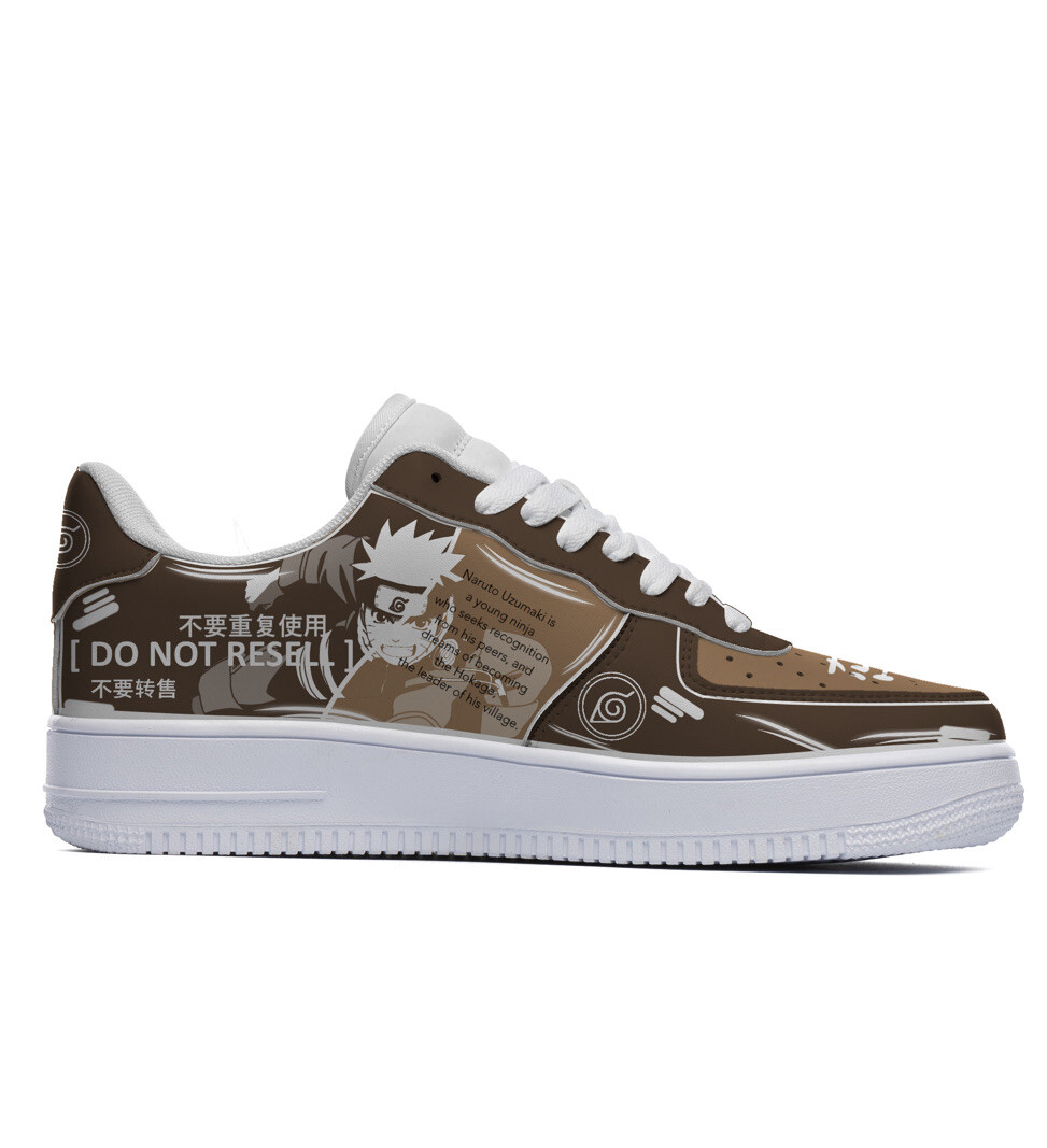 RARE Naruto Mocha Sneakers Custom Anime Air Force Shoes | eBay