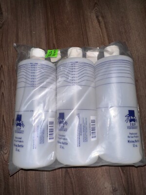 Top Performance Mixing Bottle 32 Oz Marked Dilution Rates Pet Grooming 3 BOTTLES