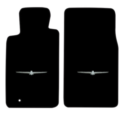 New! 2002-2005 Thunderbird CARPET Black Floor Mats Embroidered Silver Bird Logo 