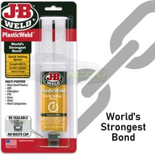 JB Weld Plastic Weld Plastic Fiberglass Vinyl Glass PVC Epoxy Glue Syringe