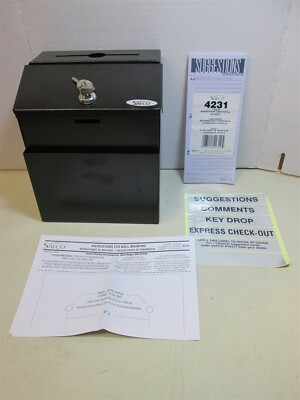 Safco Products Company 4232 Steel Suggestion/ Key Drop Box with Locking Top NEW