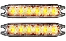 2x LED Warnlicht Warnleuchte Frontblitzer 18 Watt Warnung Beacon PKW LKW R10 R66