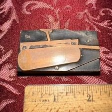Printing Block “ Old Roller For Dirt “ Copper Face, Nice Image.