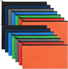 14 Pack Money Bank Bags with Zipper Security Deposit Money Pouch for Cash with Z