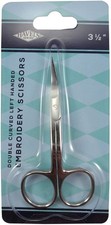 Double-Curved Embroidery Scissors 3.5" Left Handed
