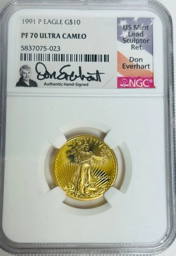 1991-P American Gold Eagle 1/4 oz Proof — photo from the most recent tracked eBay sale