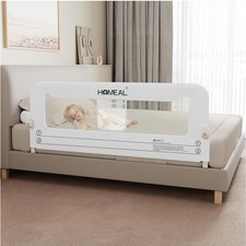 59in Foldable Toddler Bed Rails, Bed Rail for Toddlers with U-Shape Base, Bab...