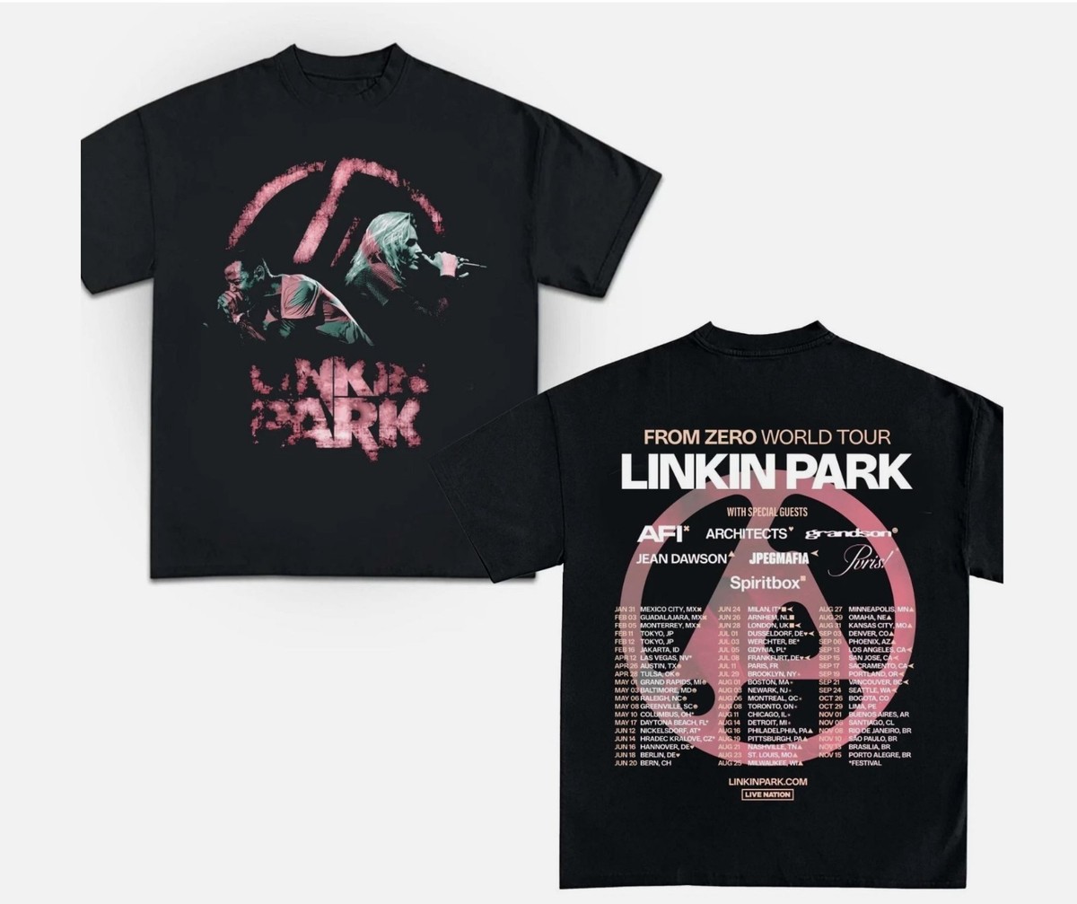 リンキンパーク FROM ZERO ツアー Tシャツ2025 ブラックXL Linkin Park From Zero World Tour 2025 August September T