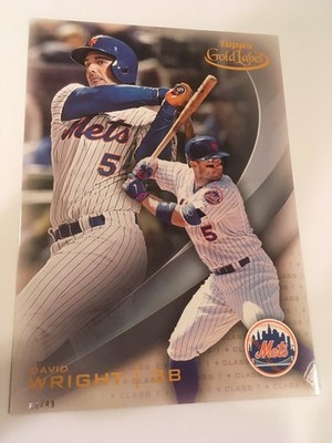 2016 Topps Gold Label Jumbo 5x7 David Wright Mets 27 # d /49 Class 1