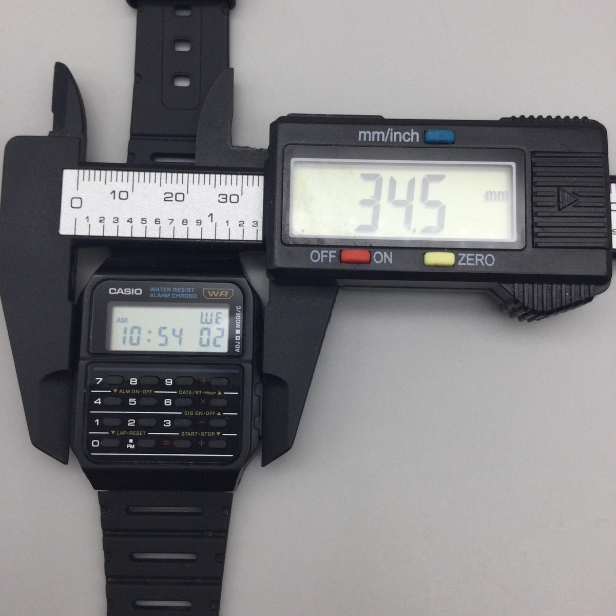 Casio 3208 CA-53W Mens Watch 35mm Black Resin Gray Digital  display picture 1
