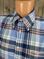 Brooks Brothers Non Iron Long Sleeve Button Shirt Large MILANO Fit Plaid Stretch