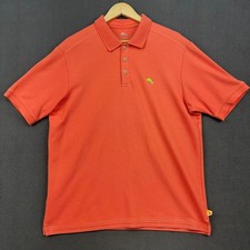Tommy Bahama Polo Shirt Men's Size L Coral Short Sleeve Golf Casual Top