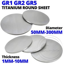 Titanium Round Sheet Plate 50mm-300mm Dia. Grade 1 Grade 2 Grade 5 GR1 GR2 GR5