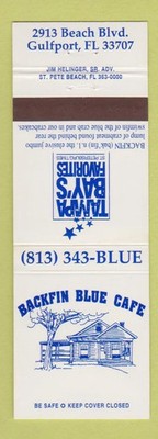 Matchbook Cover - Backfin Blue Cafe Gulfport FL