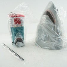 Jaws 50th Anniversary Popcorn Bucket & Straw Nwt Shark Movie Theatre Limited