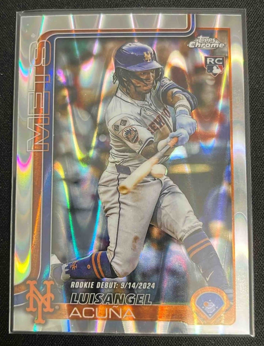 2025 Topps Chrome Update Luisangel Acuna #USC53 RayWave Refractor RC Mets