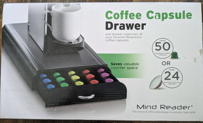 Mind Reader Coffee Capsule Drawer - Black New in Box