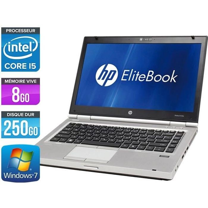Pc HP EliteBook 8460P PC Portable i5-2520M 8Go 250Go Reconditionné