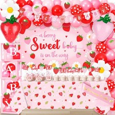 Strawberry Baby Shower Decorations for Girl A Berry Sweet Baby Is On The Way ...