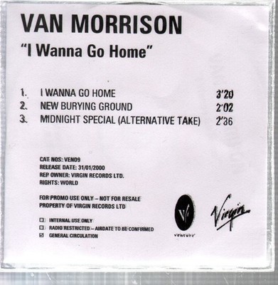 Van Morrison Ich Will Nach Hause CDr Europa Exil 2000 Promo CDr Mit Titelhülle B