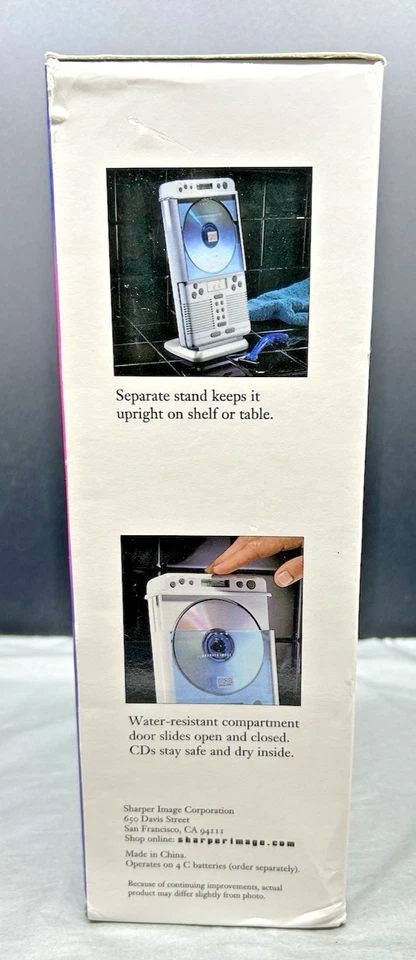 Sharper Image Design Shower CD  Player Water Resistant See Through Body - Image 2 of 4