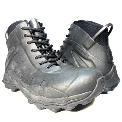 GIVENCHY Mens Mid High Rubber Lace Up 4G Logo Boots Black (MSRP $675)