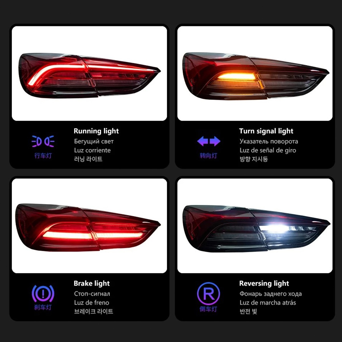 LED Tail light Assembly For Maserati Quattroporte 2013-2021 LED Rear Turn Signal